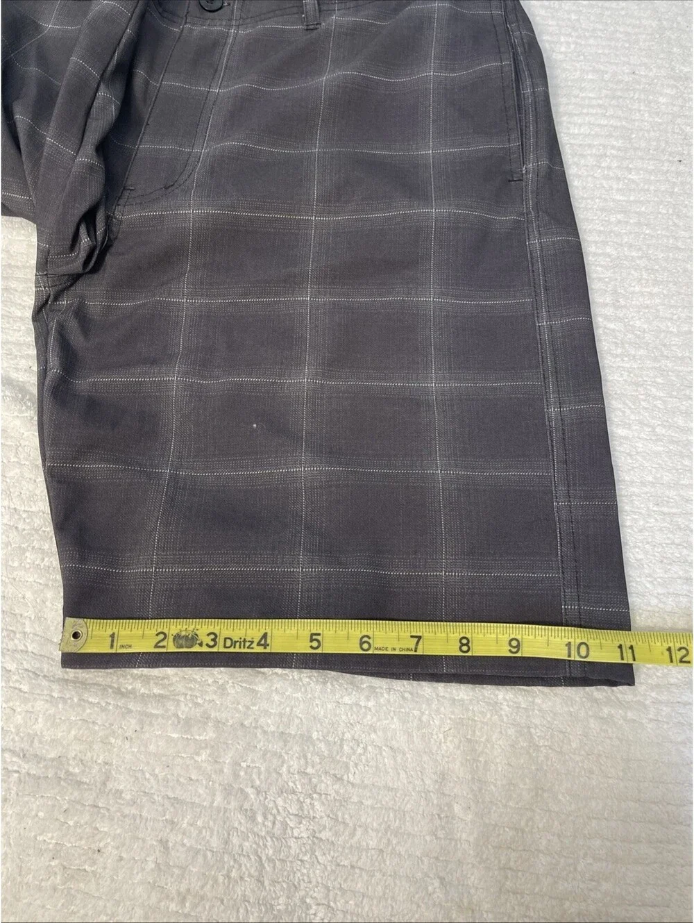 Ocean Current Men’s Charcoal Plaid Active Shorts Swim Shorts 32